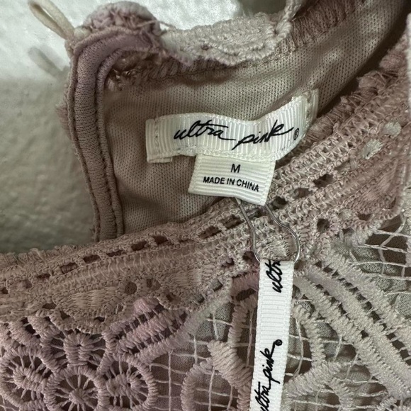 Ultra Pink Lace Blouse in Cream - Picture 2 of 11